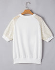 Paulina Lace Crochet Short Sleeve Top