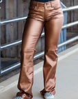 SIGNATURE TROUSERS - BRONZE METALLIC