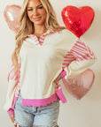 Juliana Patchwork Terry Knit Top