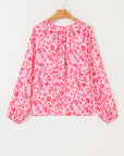 Adalyn Floral Puff Sleeve Lightweight Blouse