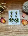 Big Dangle Sonoran Gold Turquoise Stud Earrings
