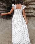 Sarai Polka Dot Smocked Maxi Dress
