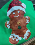 Gingerbread man faux yarn tee or sweatshirt