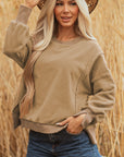 TatumFuzzy Sherpa Splicing Pullover Sweatshirt