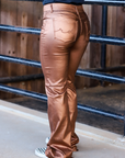 SIGNATURE TROUSERS - BRONZE METALLIC