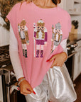 Nutcracker Sequin Short Sleeve Sweater