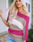Willow Stripe Knit Half Sleeve Sweater