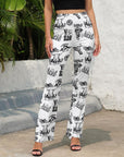 Cowboy Print Western Flare Pants