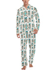 Turquoise Christmas Presents Men's Western Pajamas