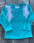 Shea Baby Turquoise Fringe Top