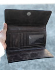 Cowhide Tooled Leather Women's Wallet