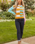 Abigail Block Striped Pullover Sweater