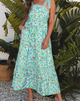 Floral Lace Empire Waist Maxi Dress