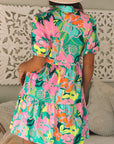 Floral Puff Sleeve Babydoll Dress