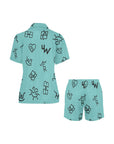 Turquoise Cattle Brands Women's Western Pajama Set