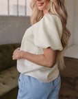 Aliya Textured Puff Sleeve Top