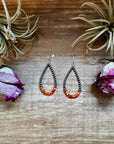 Orange Spiny Oyster Earrings – Sterling Silver Pearls