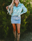 Mckenna Paisley Buttoned Loose Shirt