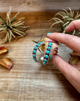 Snake Eye Hoop Earrings – Kingman Turquoise & Sterling Silver