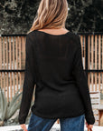 Solid Crochet Hollow-Out Sweater