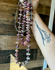 20 inch - NFR collection - sterling silver and purple spiny