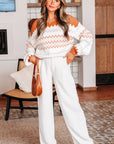 Daphne Zigzag Knitted Pullover Sweater