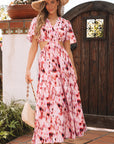 Eve Flutter Sleeve Cutout Long Dress