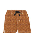 Women's Tooled Leather Print Beach Board Shorts