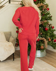 JOLLY Corded Top and Pocketed Pants Set
