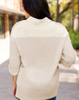Arianna Waffle Half Button Top.