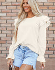 Leanna Ruffled Corduroy Blouse