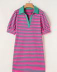 Hattie Stripe Collared T-Shirt Dress