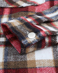 Plaid Pocketed Button Front Shacket