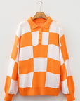 Checker Collared Long Sleeve Sweater