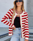 Rylee Stripe Button Cardigan Sweater