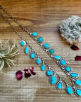 Multi Kingman turquoise charms necklace