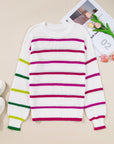 Emerson Colorful Striped Crew Neck Sweater
