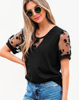 Valery Flora Lace Crew Neck Top