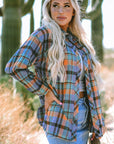Plaid Button-Up Long Sleeve Shirt