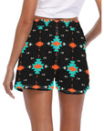 Women's Black Aztec Beach Board Shorts