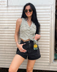 The Stella High Rise Denim Shorts