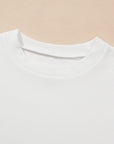 Floral Ric-Rac Contrast Short Sleeve Top