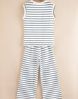 Avery Stripe Casual Wide Leg 2pcs