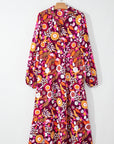 Alina Collared Tiered Long Dress