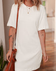 Solid Crewneck T-Shirt Dress