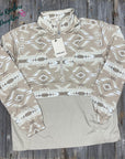 Ariat Whisper Pullover Jacket - Sandstone Southwest