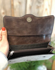 Carrying Cowhide Tooled Leather Women's Wallet