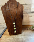 4 Stones Palomino turquoise necklace lariat II