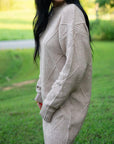 Aura Cable Knit Sweater Dress