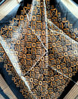 35X35" Black and Yellow Multi Pattern Wild Rag / Scarf WR1032
